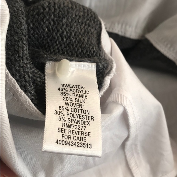 NWT Vera Wang faux shirt sweater - Picture 5 of 5